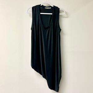 Balenciaga Sleeveless Scoop Neck Tunic Asymmetric Top Black Women's Size 44 / 12